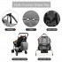 E6705USB - Kono Zwykły plecak do przewijania niemowląt z szerokim otwarciem i łącznością USB - szary